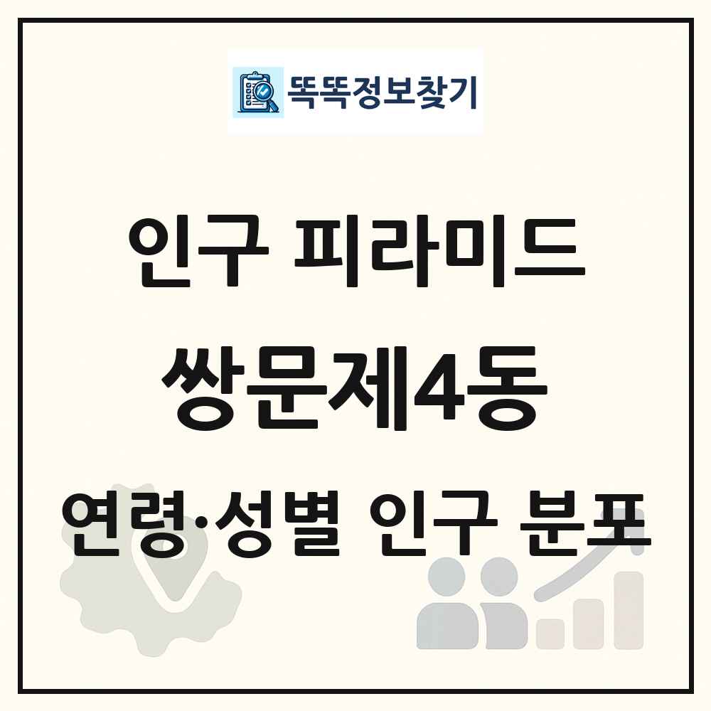 쌍문제4동 인구 피라미드 링크 그림
